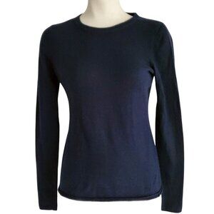 The Cashmere Project Crewneck 100% Cashmere Wool Black Sweater Size S